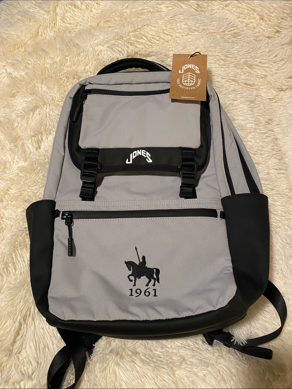 Jones 1961 Gray & Black Men’s Backpack